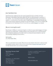 e-mailing - Marketing marque - Contractuel réglementaire - Teamviewer - 04/2020