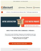 e-mailing - Enquêtes Clients - Consultation client - Cdiscount - 02/2020