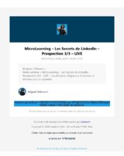 e-mailing - Transactionnels - Confirmation Mise à disposition du service - MicroLearning - 04/2020