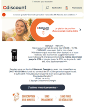 e-mailing - Marketing Acquisition - Acquisition abonnements - Ventes flash, soldes, demarque, promo, réduction - Marketing fidélisation - Incitation au réachat - Marketing relationnel - Remerciements - Cdiscount - 11/2022