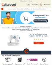 e-mailing - Marketing Acquisition - Panier abandonné - Cdiscount - 03/2022