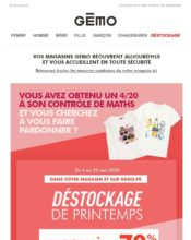 e-mailing - Gémo - 05/2020