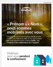 e-mailing - Marketing marque - Institutionnel - Marketing relationnel - Newsletter - Engie - 05/2020