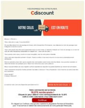 e-mailing - Transactionnels - Suivi de commande Expédition / Livraison - Cdiscount - 05/2020