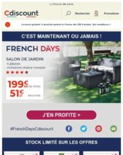 e-mailing - Marketing marque - Communication Produits - Nouveaux produits - Marketing fidélisation - Incitation au réachat - Marketing Acquisition - Ventes flash, soldes, demarque, promo, réduction - Cdiscount - 05/2020