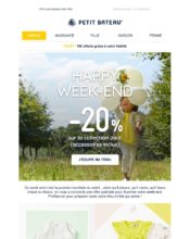 e-mailing - Marketing fidélisation - Incitation au réachat - Points et statut - Marketing Acquisition - Ventes flash, soldes, demarque, promo, réduction - Petit Bateau - 05/2020