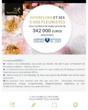 e-mailing - Marketing marque - Institutionnel - Partenariats - Marketing relationnel - Newsletter - Remerciements - Interflora - 02/2024