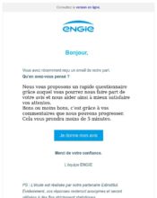 e-mailing - Enquêtes Clients - Consultation client - Engie - 05/2020