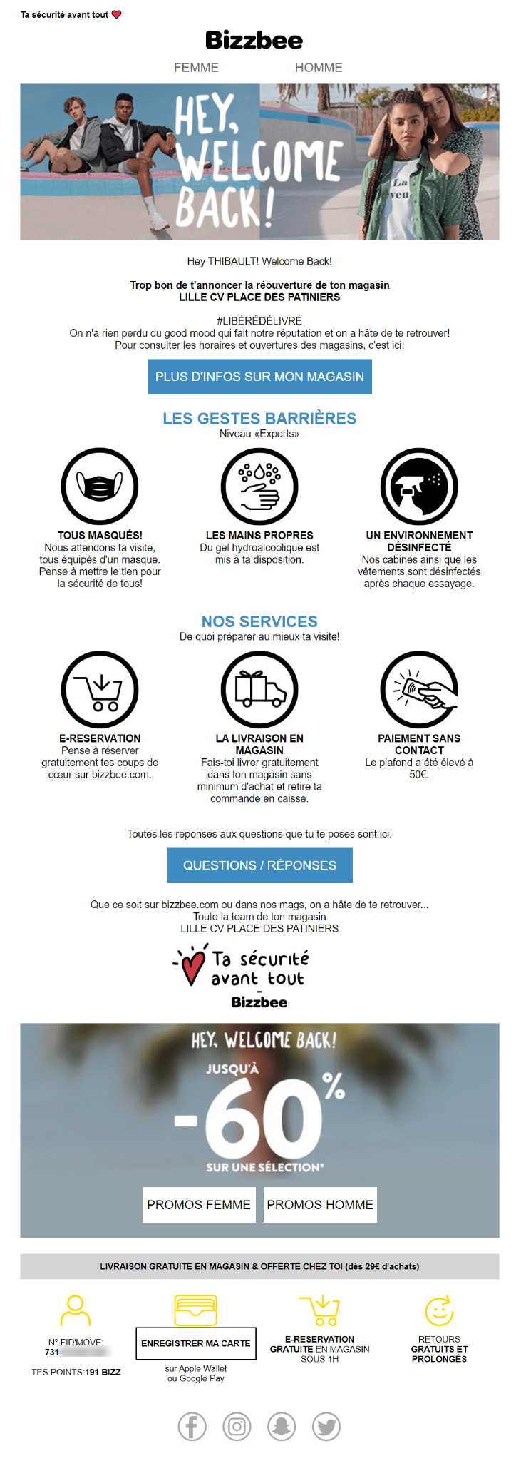 exemple emailing deconfinement bizbee