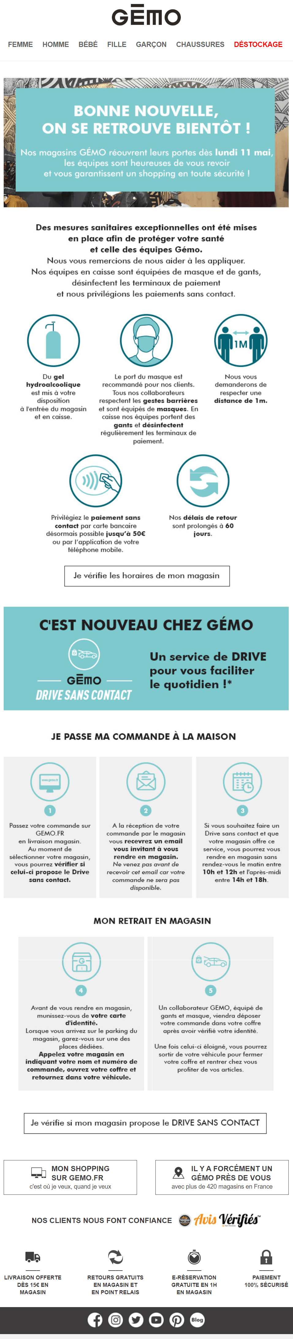 exemple emailing deconfinement gemo