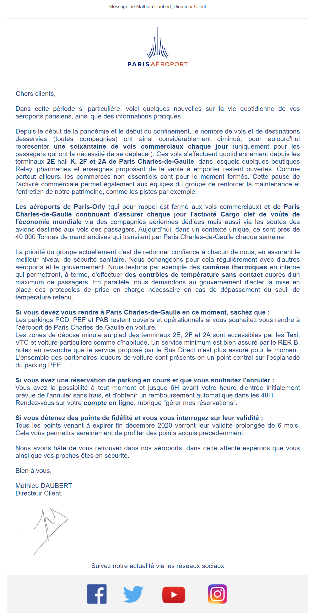 exemples emails deconfinement aeroport paris