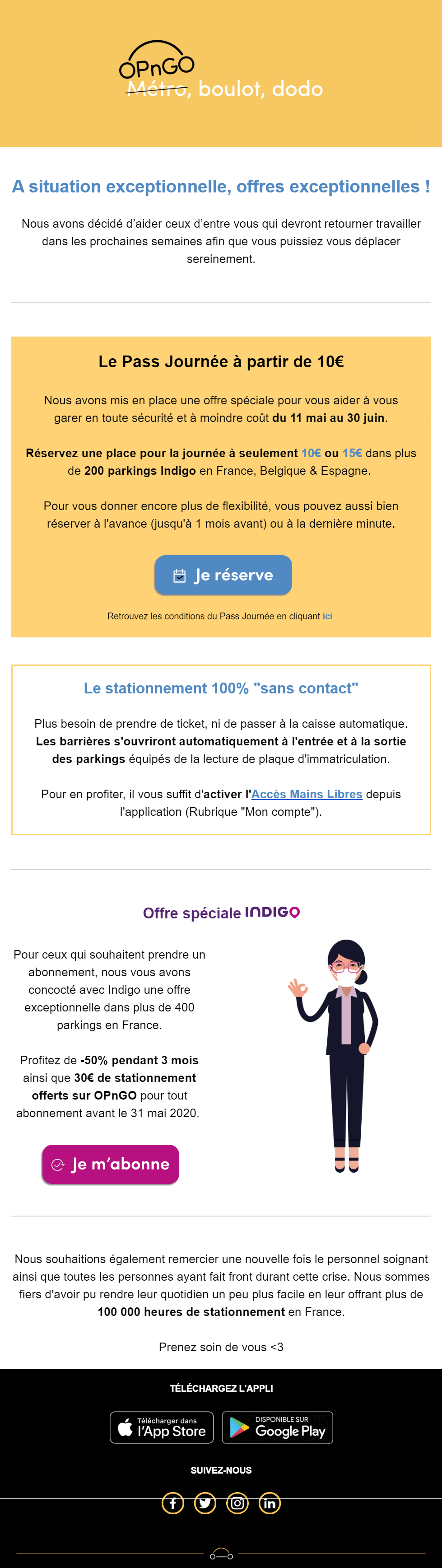 exemple emailing deconfinement opngo