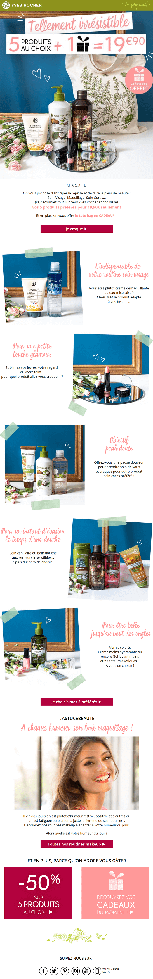exemple emailing deconfinement yves rocher
