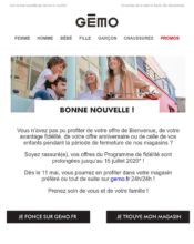 e-mailing - Gémo - 05/2020