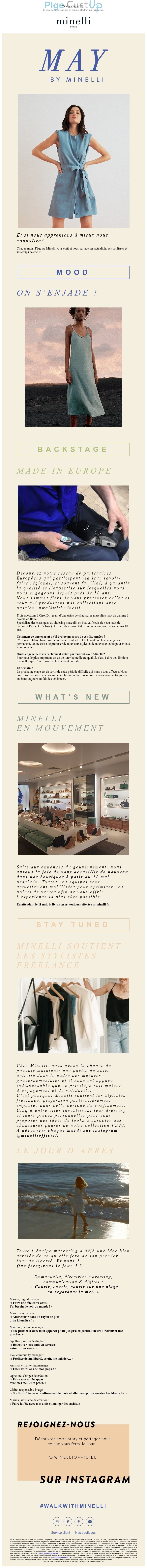 Exemple de Type de media  e-mailing - Minelli - Marketing relationnel - Newsletter