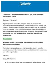 e-mailing - Transactionnels - Changement de mot de passe / d'identifiant - Marketing relationnel - Données clients / RGPD - Trello - 05/2020