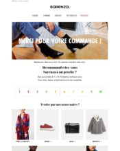 e-mailing - Enquêtes Clients - NPS / Avis clients - Marketing fidélisation - Points et statut - Sarenza - 05/2020