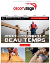 e-mailing - Marketing marque - Communication Produits - Nouveaux produits - Marketing fidélisation - Incitation au réachat - Marketing Acquisition - Ventes flash, soldes, demarque, promo, réduction - Deporvillage - 05/2020