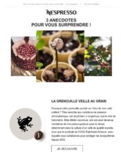 e-mailing - Marketing marque - Communication Produits - Nouveaux produits - Marketing fidélisation - Incitation au réachat - Marketing relationnel - Newsletter - Nespresso - 05/2020