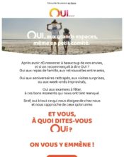 e-mailing - Marketing marque - Communication Produits - Nouveaux produits - Communication Services - Nouveaux Services - Marketing fidélisation - Incitation au réachat - OuiSncf - 05/2020