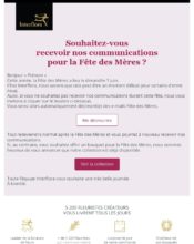 e-mailing - Marketing relationnel - Calendaire (Noël, St valentin, Vœux, …) - Collecte de données - Confirmation Optin / Optinisation - Marketing fidélisation - Incitation au réachat - Interflora - 05/2020