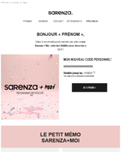 e-mailing - Marketing fidélisation - Animation / Vie du Programme de Fidélité - Incitation au réachat - Points et statut - Marketing marque - Communication Produits - Nouveaux produits - Sarenza - 06/2020