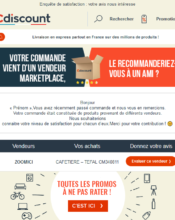 e-mailing - Enquêtes Clients - NPS / Avis clients - Cdiscount - 06/2020