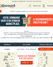 e-mailing - Enquêtes Clients - NPS / Avis clients - Cdiscount - 02/2022