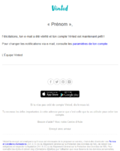 e-mailing - Marketing relationnel - Bienvenue - Welcome - Vinted - 06/2020