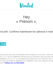 e-mailing - Transactionnels - Confirmation Ouverture de compte - Vinted - 06/2020