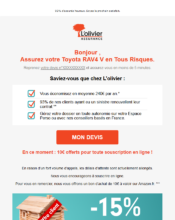 e-mailing - Collecte de données - Acquisition de leads - L'olivier Assurance - 06/2020