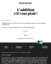 e-mailing - Transactionnels - Consultation facture en ligne - Back Market - 06/2020