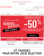 e-mailing - Camaïeu - 06/2020