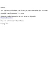 e-mailing - Transactionnels - Mise à disposition facture - Free - 06/2020