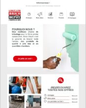 e-mailing - Marketing marque - Communication Produits - Nouveaux produits - Institutionnel - Marketing fidélisation - Incitation au réachat - Brico Dépôt - 06/2020