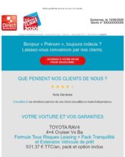 e-mailing - Collecte de données - Acquisition de leads - Marketing Acquisition - Relance inactifs - Direct Assurance - 06/2020