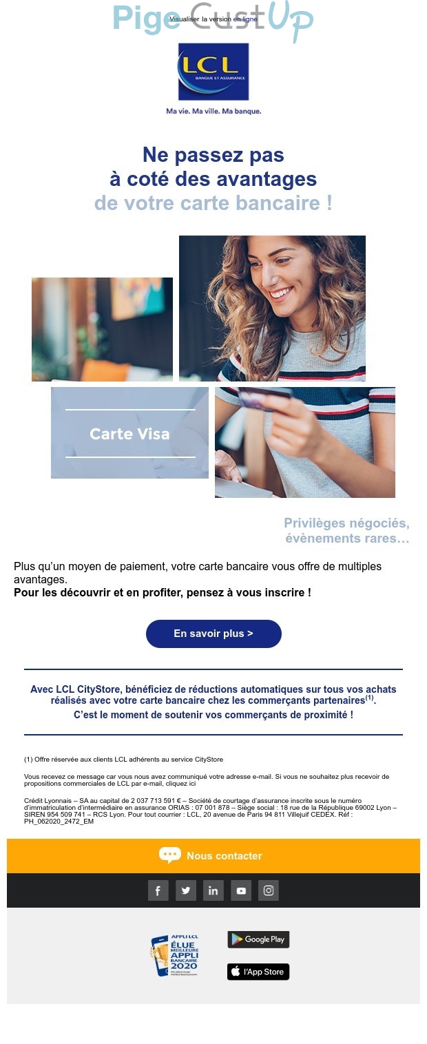 Exemple de Type de media  e-mailing - LCL - Collecte de données - Acquisition de leads