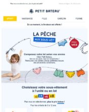 e-mailing - Marketing marque - Communication Produits - Nouveaux produits - Marketing fidélisation - Incitation au réachat - Marketing Acquisition - Ventes flash, soldes, demarque, promo, réduction - Petit Bateau - 06/2020
