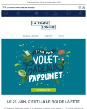 - Marketing relationnel - Calendaire (Noël, St valentin, Vœux, …) - Marketing marque - Communication Produits - Nouveaux produits - Marketing fidélisation - Incitation au réachat - La Chaise longue - 06/2024