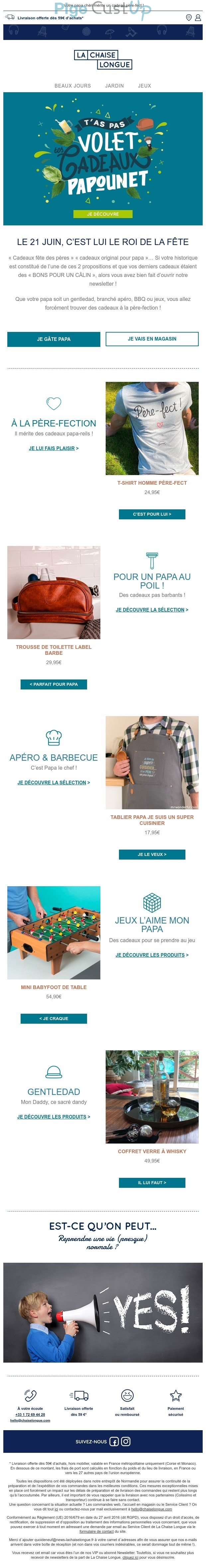 Exemple de Type de media  e-mailing - La Chaise longue - Marketing relationnel - Calendaire (Noël, St valentin, Vœux, …) - Marketing marque - Communication Produits - Nouveaux produits - Marketing fidélisation - Incitation au réachat