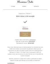e-mailing - Transactionnels - Retours - Massimo Dutti - 01/2023