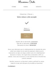e-mailing - Transactionnels - Retours - Massimo Dutti - 06/2020