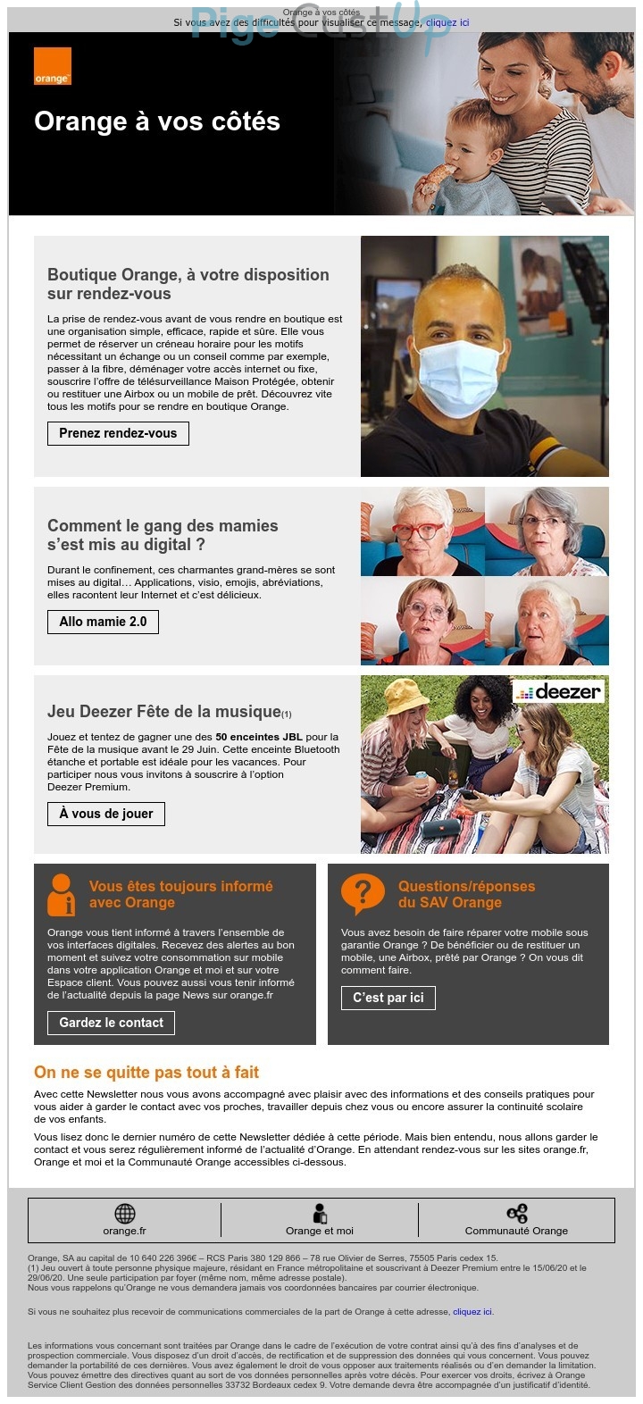 Exemple de Type de media   - Orange - Marketing relationnel - Newsletter