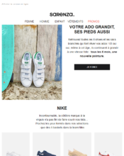 e-mailing - Marketing fidélisation - Animation / Vie du Programme de Fidélité - Incitation au réachat - Marketing marque - Communication Produits - Nouveaux produits - Sarenza - 07/2020