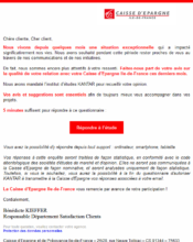 e-mailing - Enquêtes Clients - NPS / Avis clients - Caisse d'epargne - 07/2020