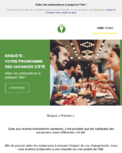 e-mailing - Enquêtes Clients - Consultation client - Lafourchette - 07/2020