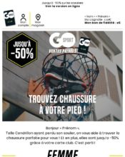 e-mailing - Marketing marque - Communication Produits - Nouveaux produits - Marketing fidélisation - Incitation au réachat - Points et statut - Marketing Acquisition - Ventes flash, soldes, demarque, promo, réduction - Ventes privées - Go Sport - 07/2020