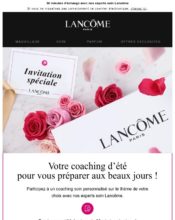 e-mailing - Marketing relationnel - Evénement - Marketing fidélisation - Incitation au réachat - Lancôme - 07/2020