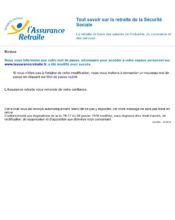 e-mailing - Transactionnels - Changement de mot de passe / d'identifiant - L'assurance Retraite - 07/2020