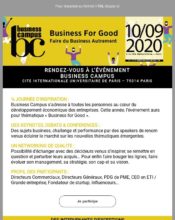 e-mailing - Marketing relationnel - Evénement - Business Campus - 07/2020
